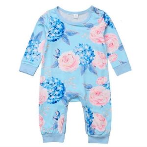 Baby Girl Long Sleeve Floral Baby Jumpsuit No Size but will fit 3 Months